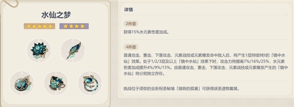 《原神》水仙之梦套装分析一览