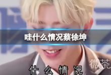 蔡徐坤哇什么情况梗含义介绍-捕鱼中文站