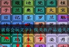 《就你会玩文字》找美妆产品通关攻略分享-捕鱼中文站