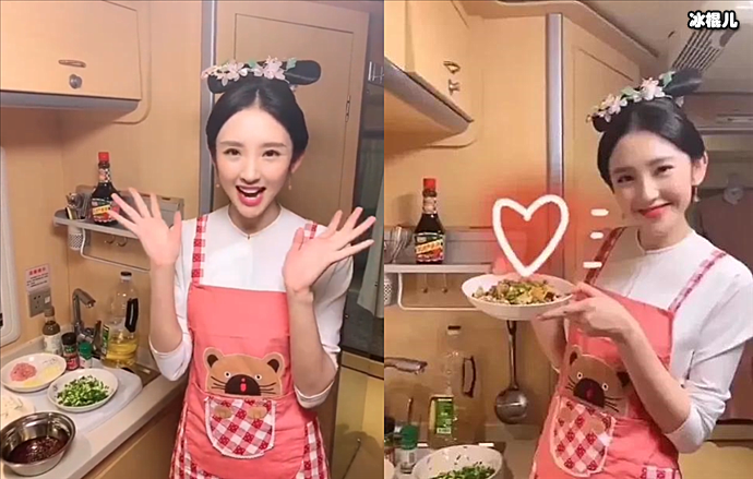 唐艺昕下厨为老公做爱心餐,古装造型是怎么回事?