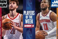 迈博体育 布伦森申京荣膺上周最佳球员 哈登欧文莫兰特获-捕鱼中文站