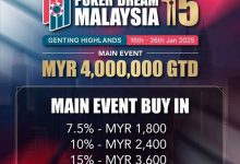 【EV扑克】PD15吉隆坡站 | 赛程表及早鸟优惠出炉!1月16日-1月26日相约云顶高原-捕鱼中文站