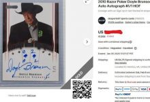 【EV扑克】趣闻 | Doyle Brunson亲笔签名扑克交易卡以1603美元高价成交-捕鱼中文站