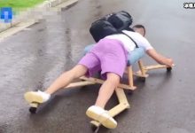 小伙做旱地游泳机 ,让旱鸭子体验游泳最后为何拆掉作品-捕鱼中文站