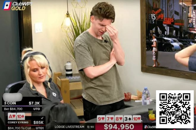 【EV扑克】单张成同花顺牌面,面对8倍底池全压,A高同花竟用抽签决定命运