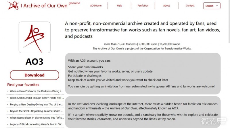 ao3官网入口直达2026最新 ao3官网直连地址
